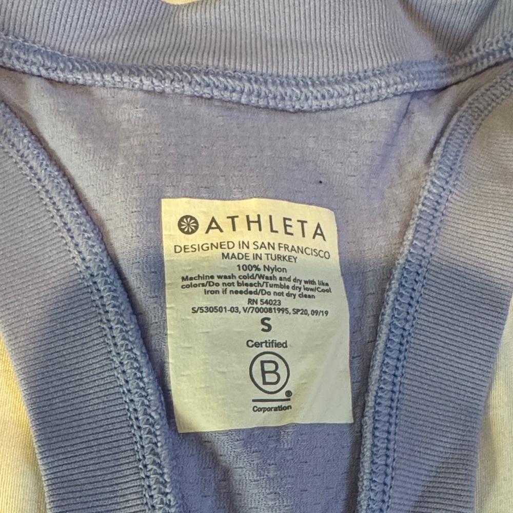 Athleta Momentum Tank, Serendipity Blue - Small - Picture 3 of 4